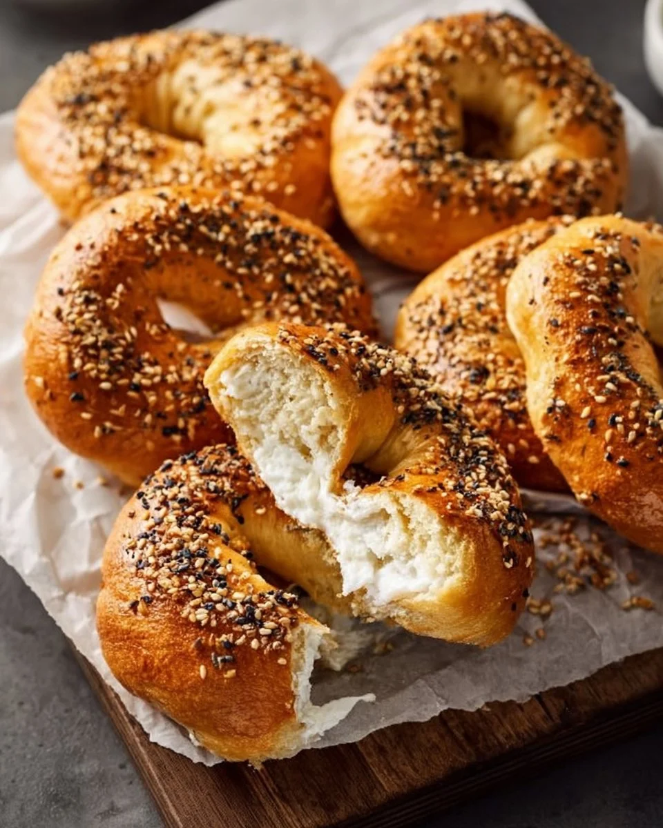 Air Fryer Protein Bagels