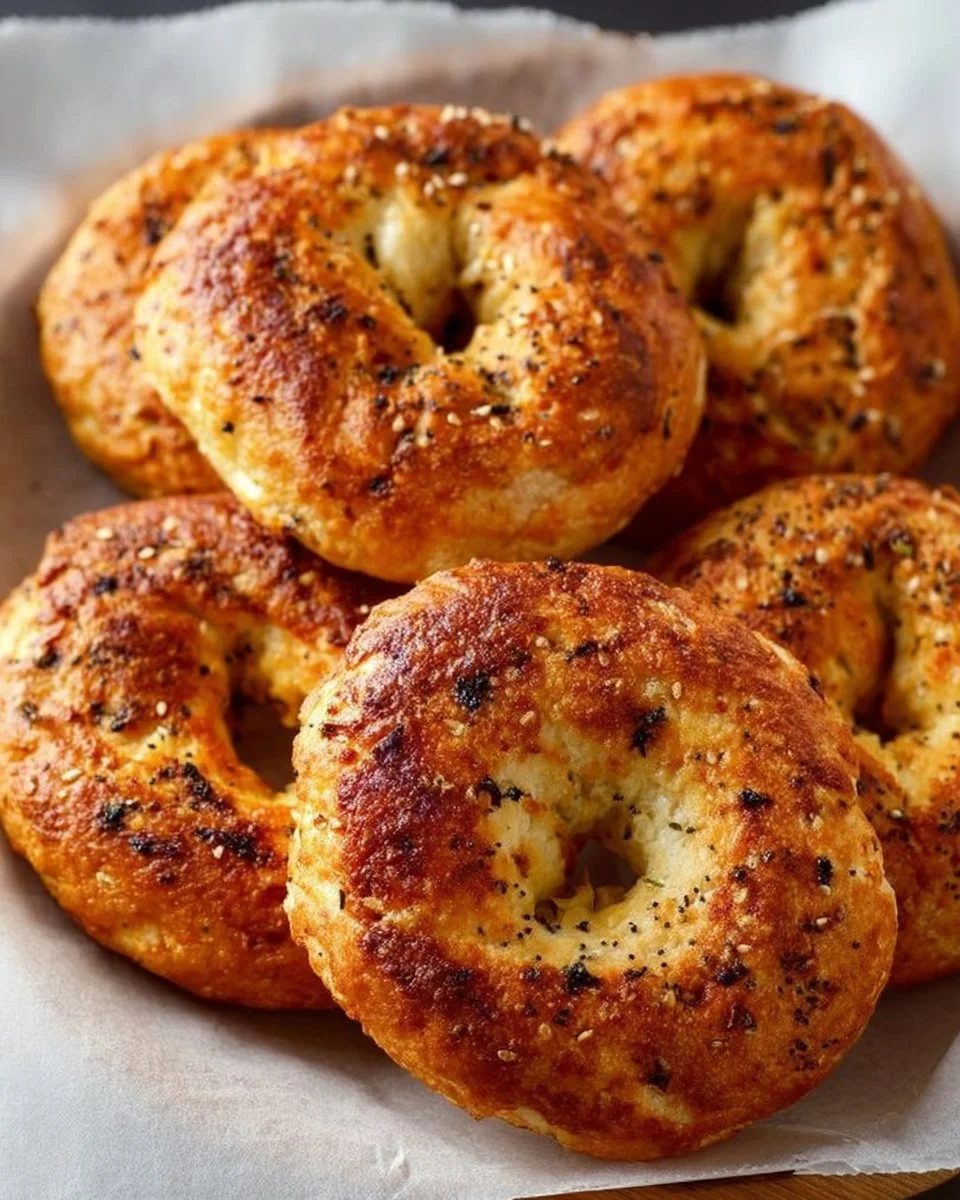 Air Fryer Protein Bagels