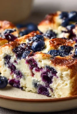 Delicious blueberry cottage cheese breakfast bake ready to serve