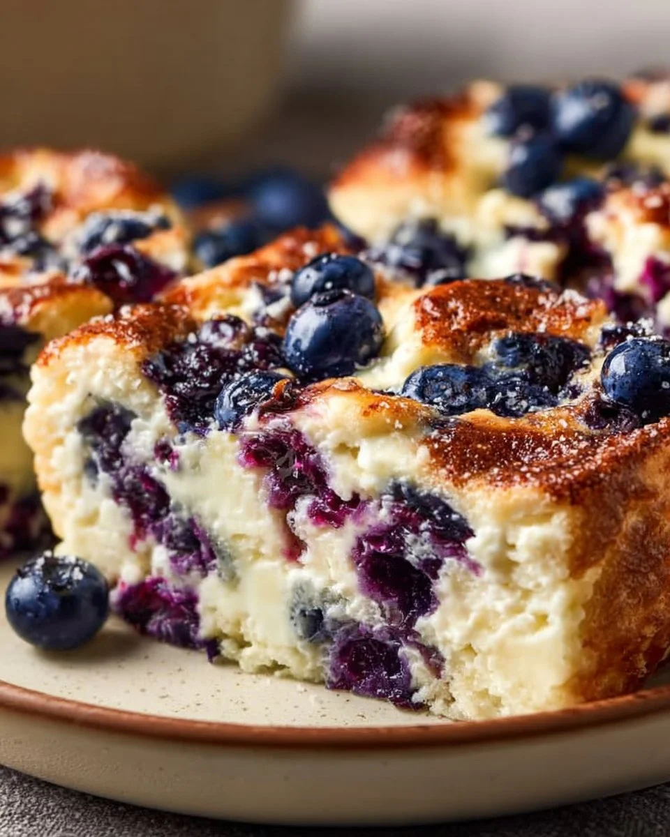 Blueberry Cottage Cheese Breakfast Bake