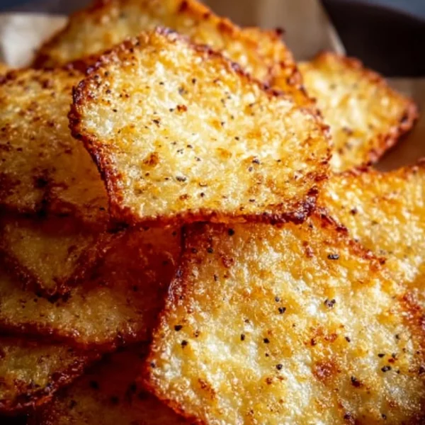 Crispy homemade cottage cheese chips ready to enjoy as a healthy snack.