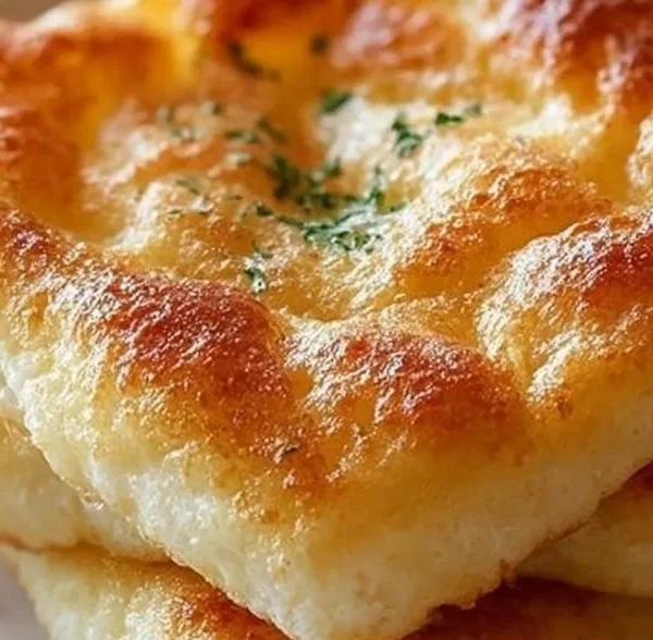 Light and fluffy cottage cheese cloud bread ready to serve.
