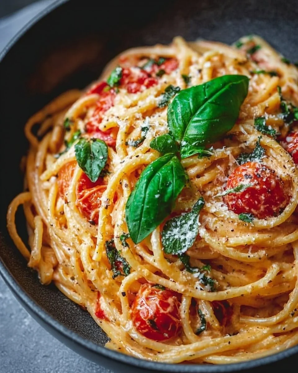 Creamy Basil Tomato Pasta