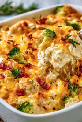 Creamy low carb chicken casserole dish ready to serve