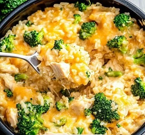 Crockpot Cheesy Chicken Broccoli Rice Recipe
