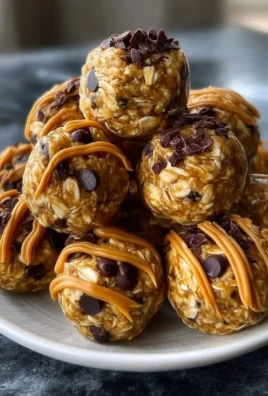 No-bake peanut butter energy bites made with oats and chocolate chips