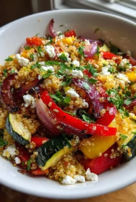 Quick quinoa salad with roasted vegetables ready in 30 minutes
