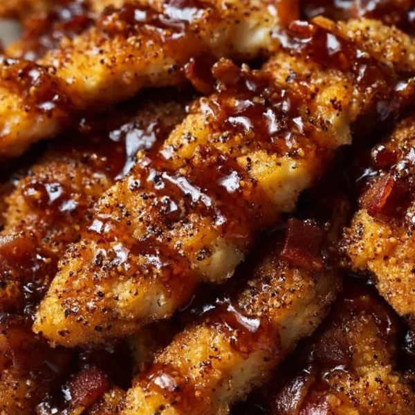 Delicious Bacon Brown Sugar Chicken Tenders ready to serve