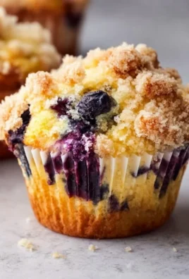 Delicious homemade blueberry muffins fresh out of the oven