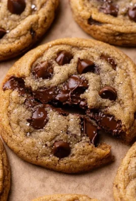 Delicious brown butter sourdough discard chocolate chip cookies on a plate