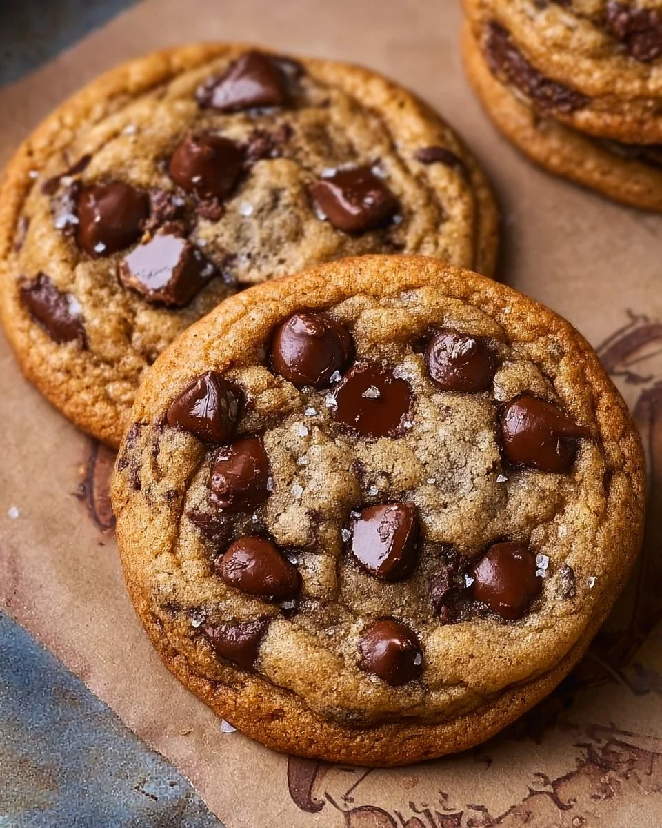 Brown Butter Sourdough Discard Chocolate Chip Cookies