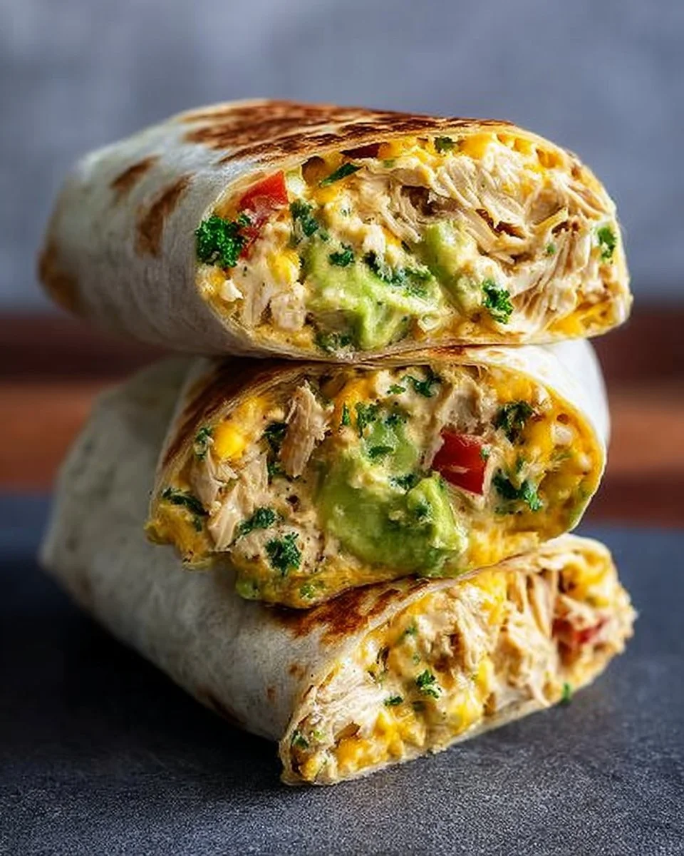 Chicken Avocado Ranch Burritos