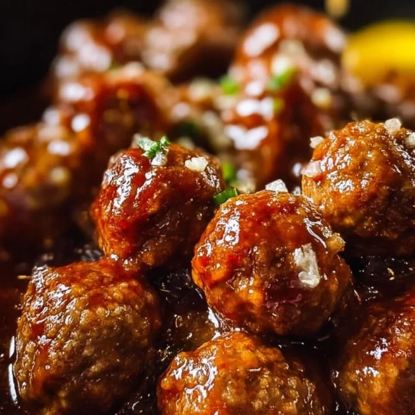 Delicious Crockpot Mississippi Meatballs served on a platter.
