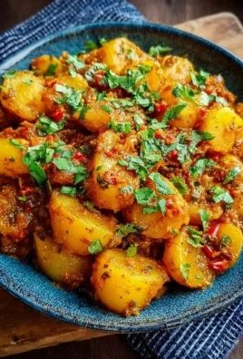 Plate of flavorful Two-Onion Potatoes garnished with fresh herbs.