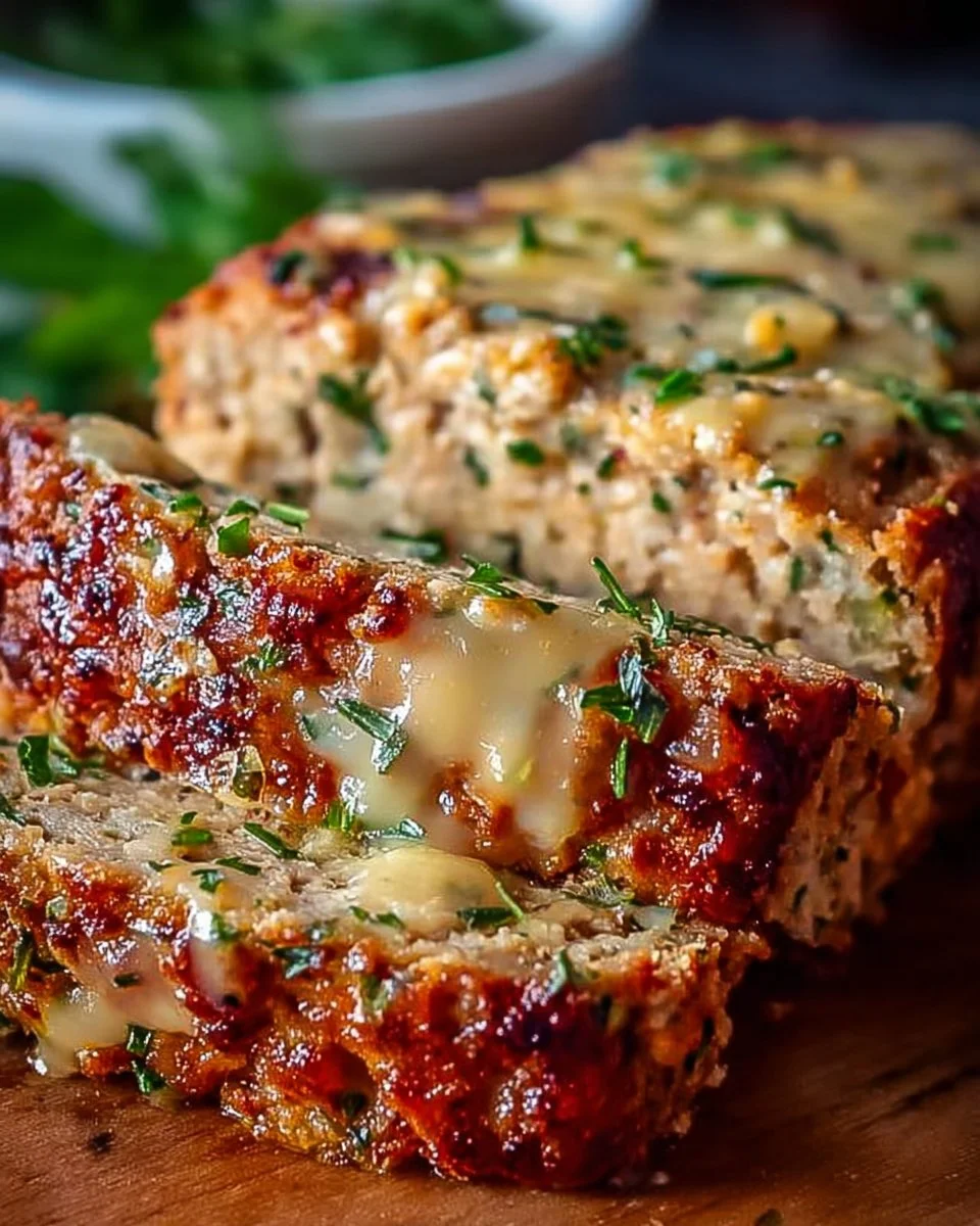 Garlic Parmesan Chicken Meatloaf