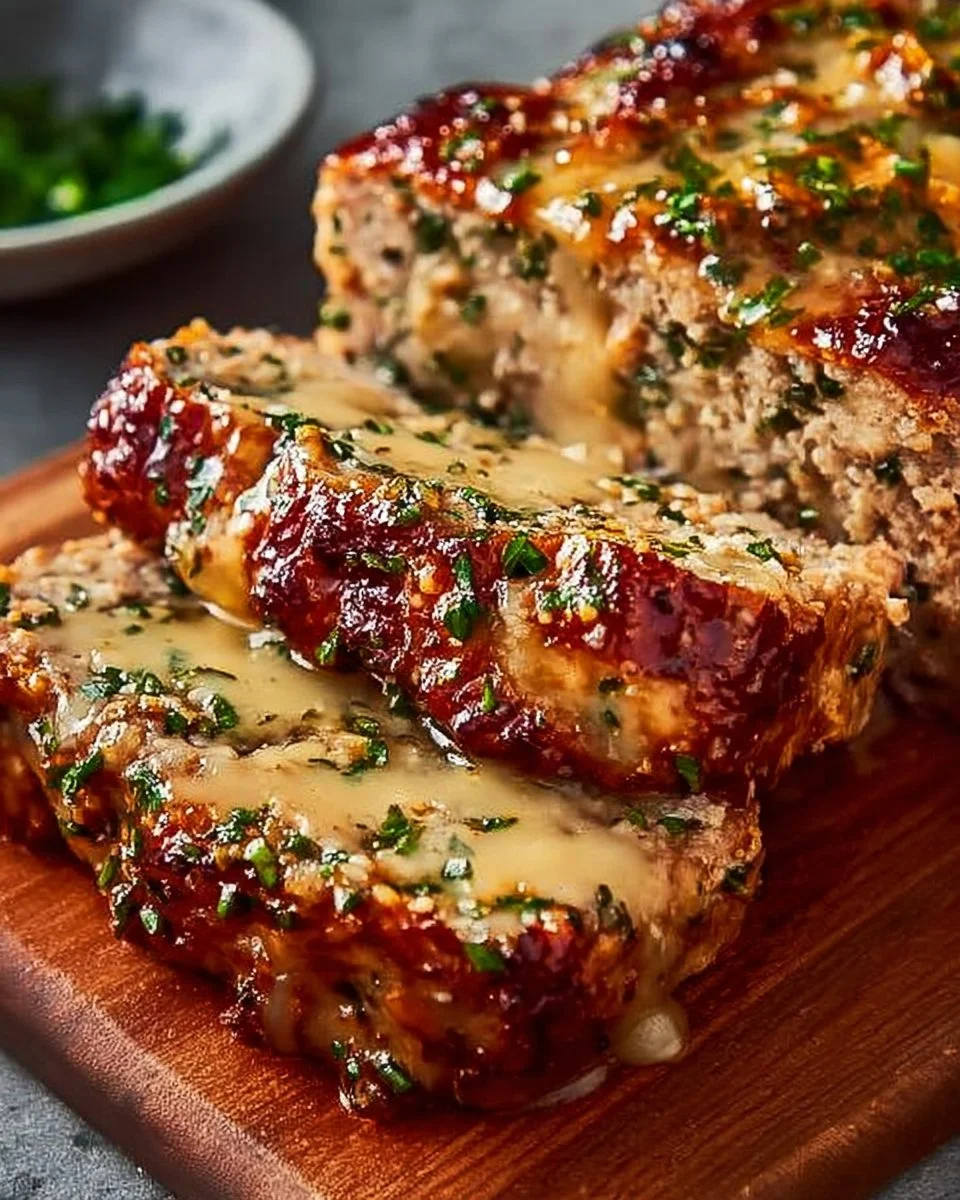 Garlic Parmesan Chicken Meatloaf