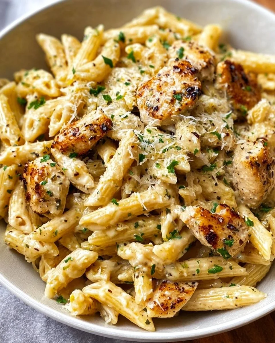 Garlic Parmesan Chicken Pasta Recipe