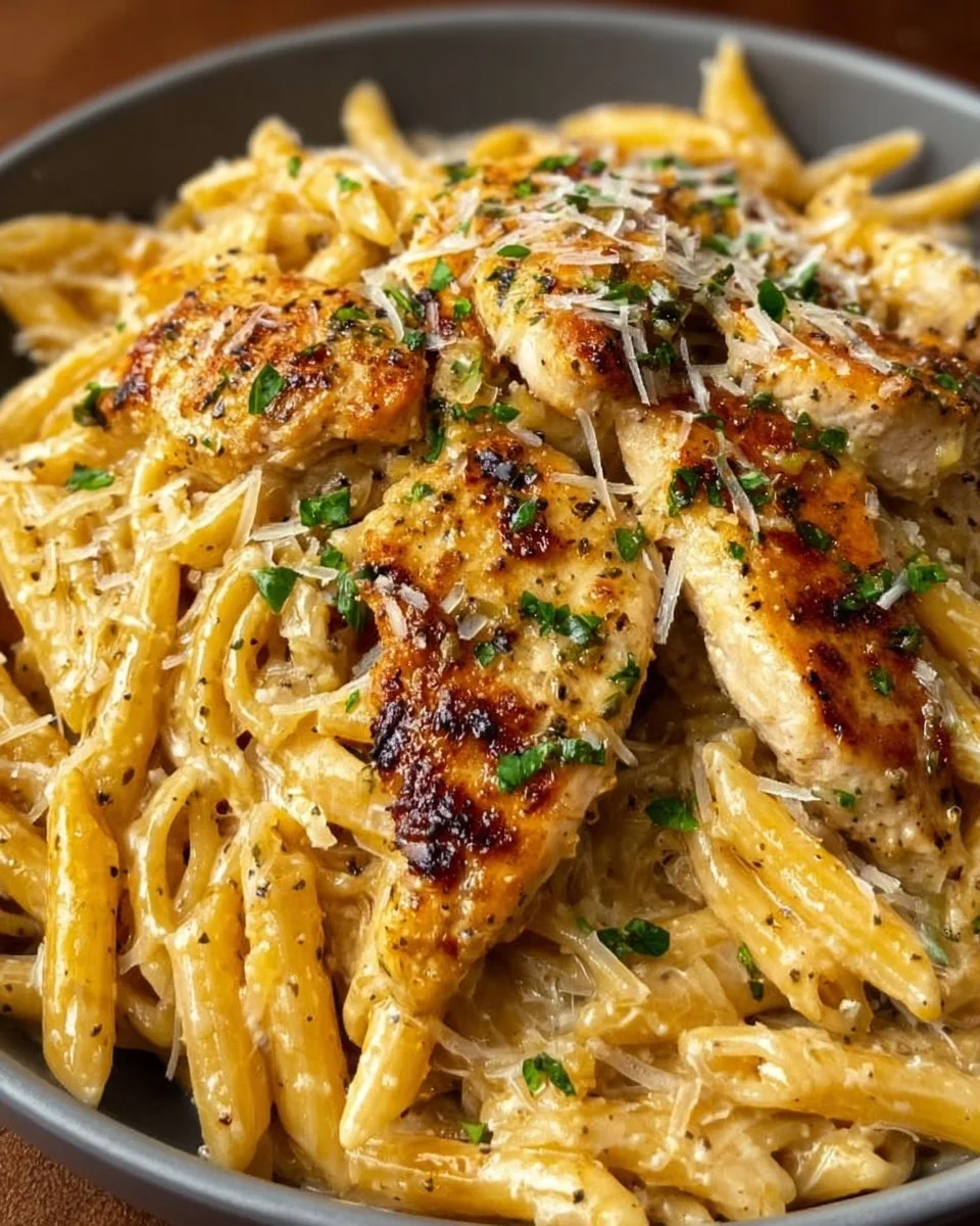 Garlic Parmesan Chicken Pasta Recipe