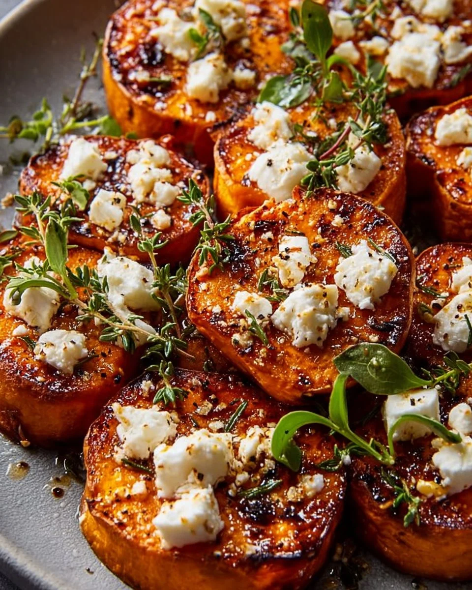 Gourmet Honey Feta Sweet Potato Rounds