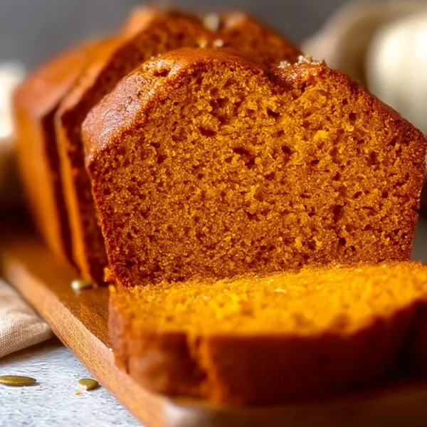 Moist bread machine pumpkin bread baked to perfection