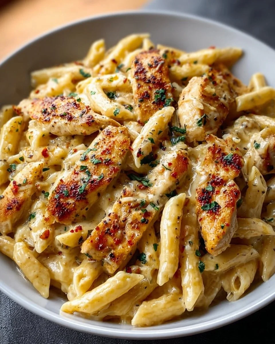 One Pan Garlic Parmesan Chicken Pasta