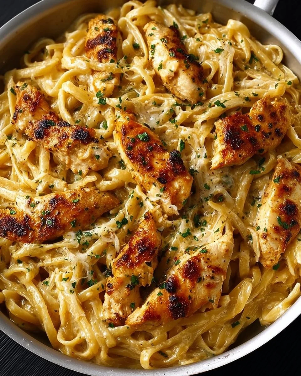 One Pan Garlic Parmesan Chicken Pasta
