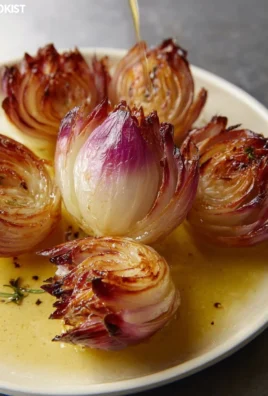 Oven-baked onion flowers served as a stunning side dish