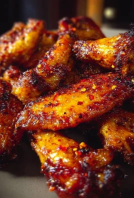 Pineapple Cowboy Candy Chicken Wings glazed with sweet and spicy sauce