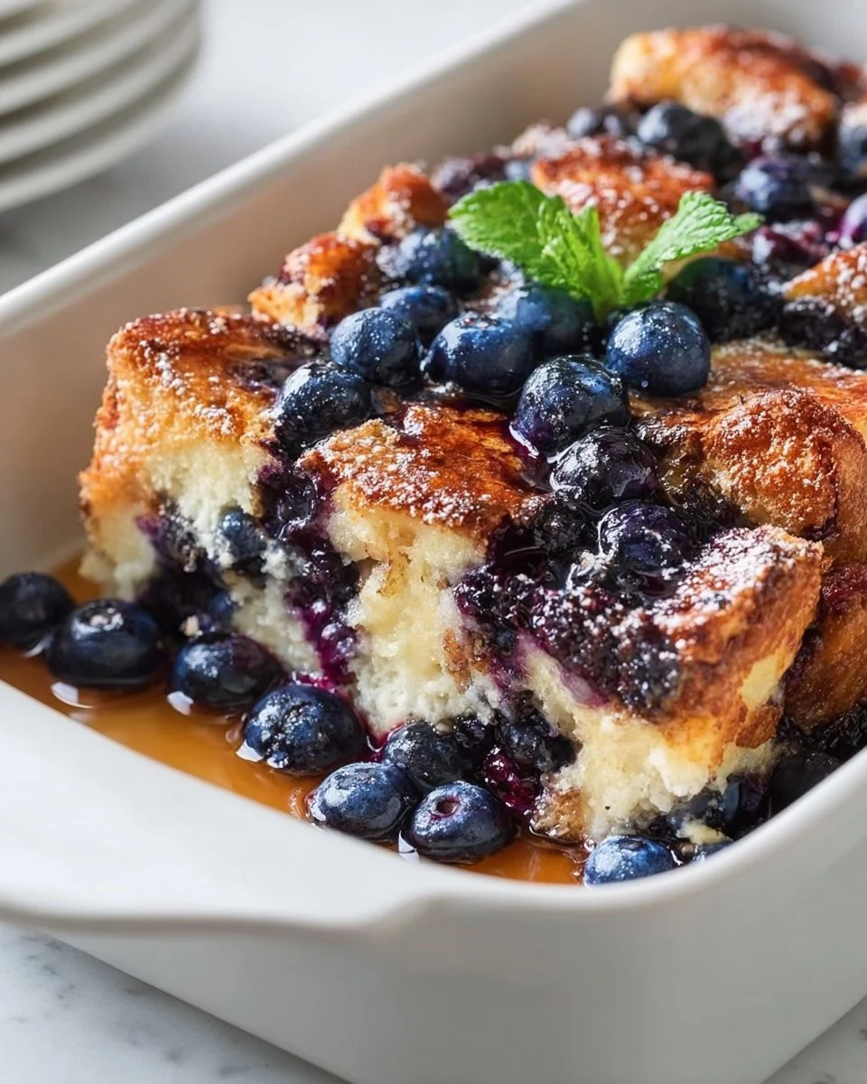 Quick Blueberry French Toast Casserole