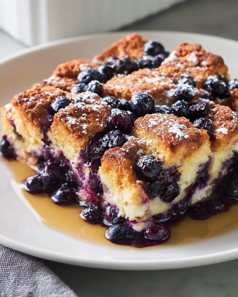 Quick Blueberry French Toast Casserole