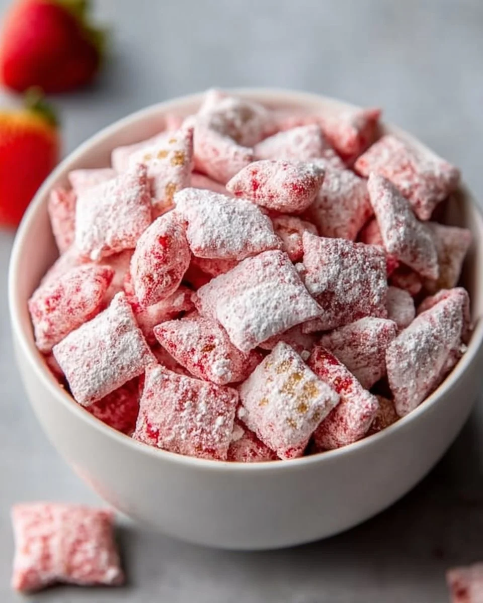 Quick Strawberry Shortcake Puppy Chow