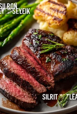 Air fryer cooked sirloin steak, perfectly tender and juicy