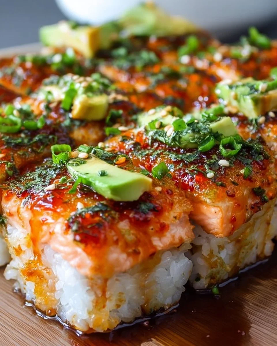 Spicy Salmon Sushi Bake Recipe
