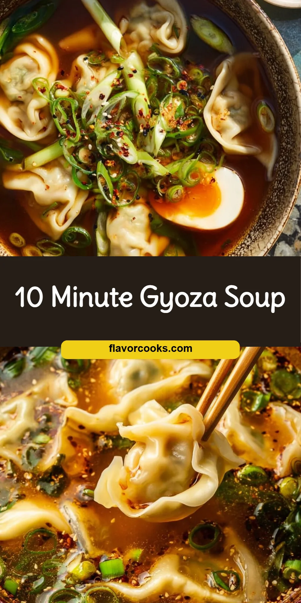 10 Minute Gyoza Soup