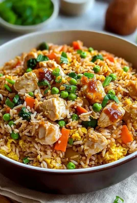 Delicious Bang Bang Fried Rice garnished with fresh vegetables and herbs