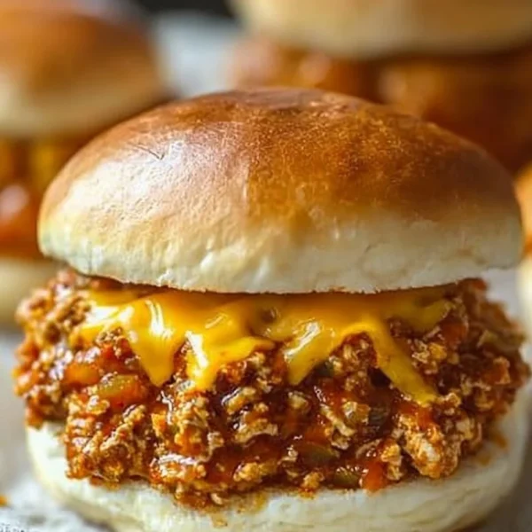 Delicious Cajun Chicken Sloppy Joes served on a plate with toppings.