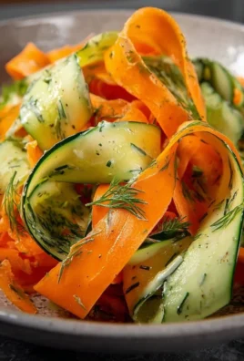 Fresh Carrot & Cucumber Ribbon Salad with vibrant colors and healthy ingredients