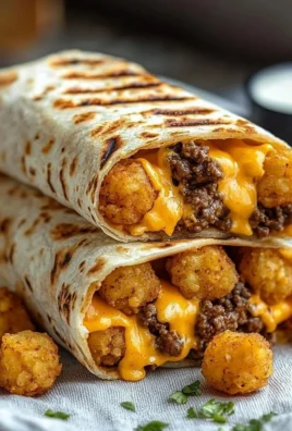 Cheesy potato burritos wrapped in tortillas, perfect for a quick and delicious meal.