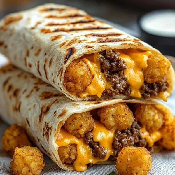 Cheesy potato burritos wrapped in tortillas, perfect for a quick and delicious meal.