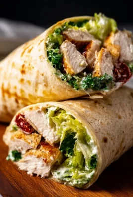 Delicious Chicken Caesar Wrap with fresh ingredients