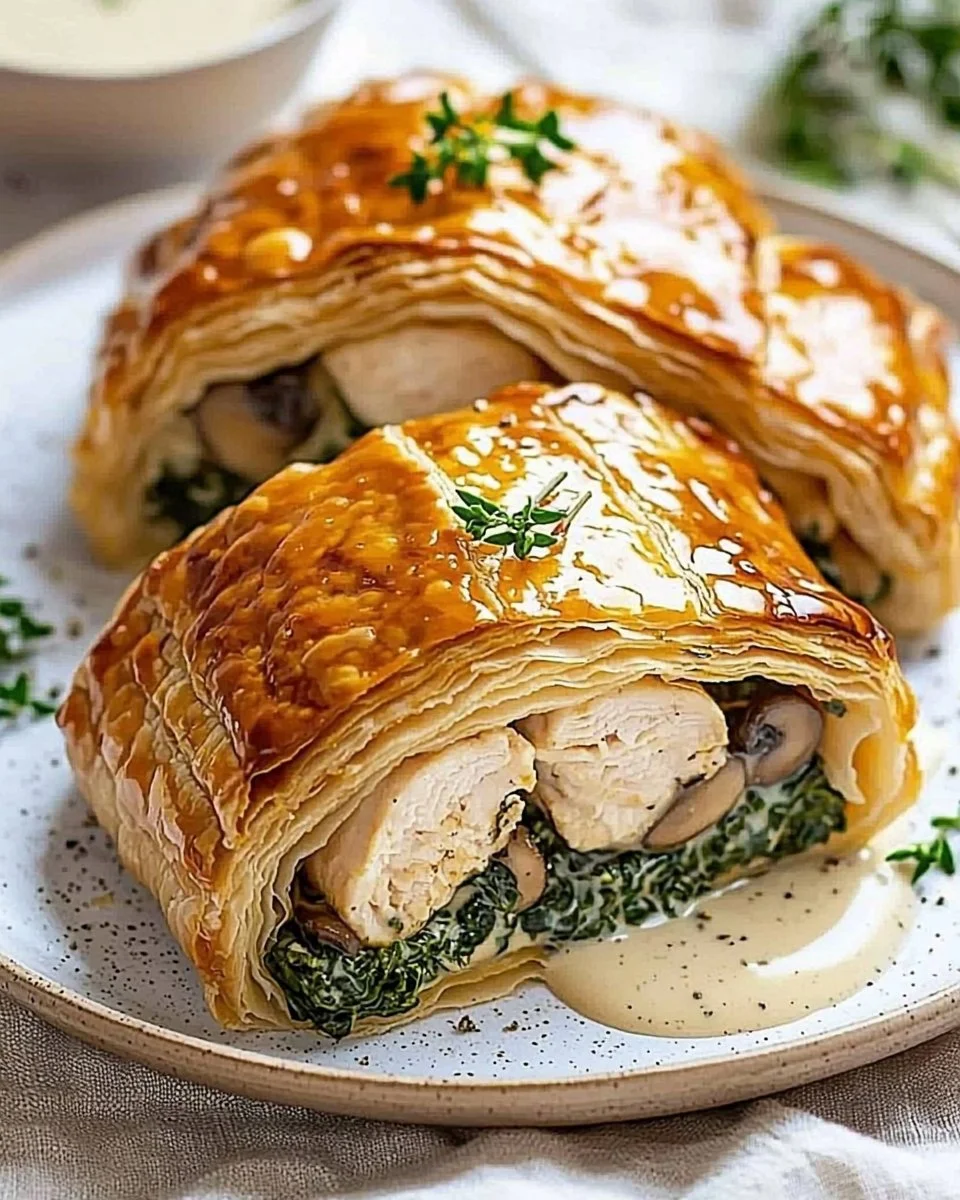 Chicken Wellington with Dijon Cream Sauce