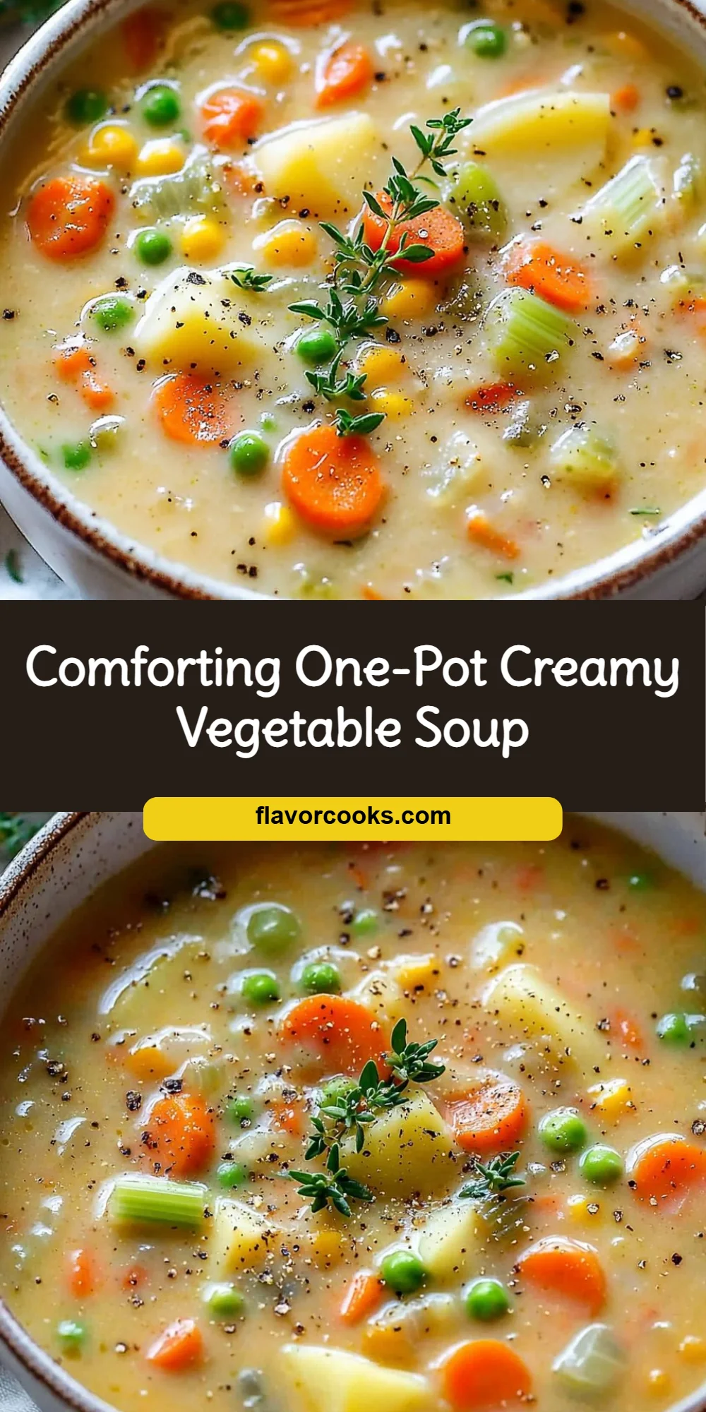 Comforting One-Pot Creamy Vegetable Soup