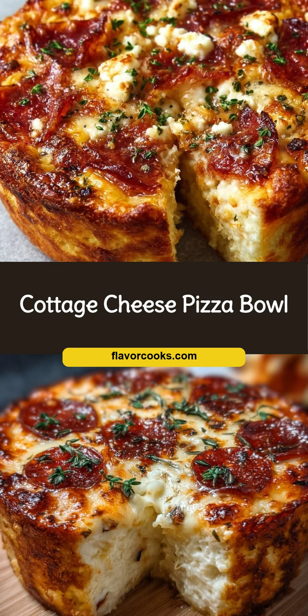 Cottage Cheese Pizza Bowl