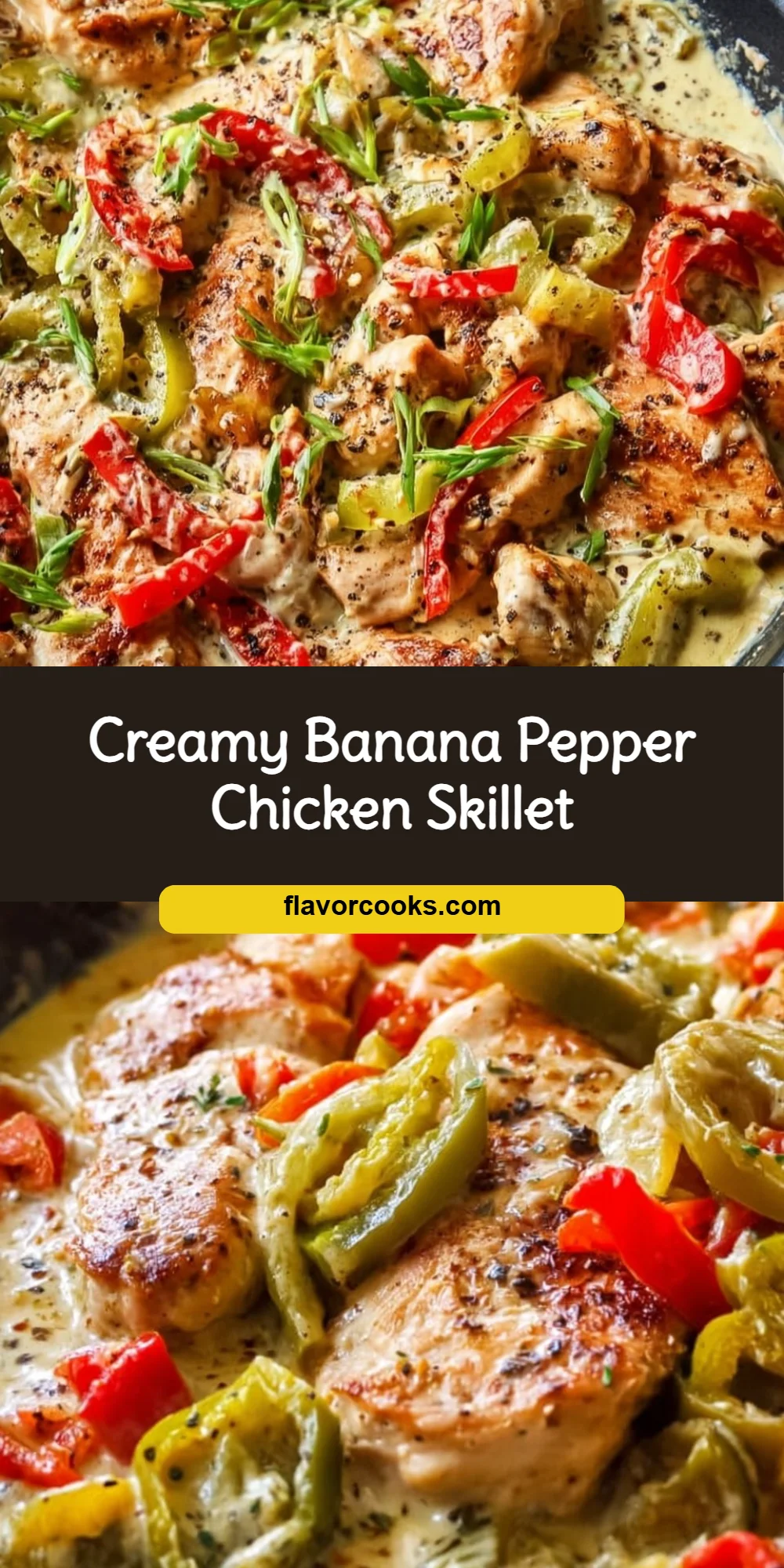 Creamy Banana Pepper Chicken Skillet