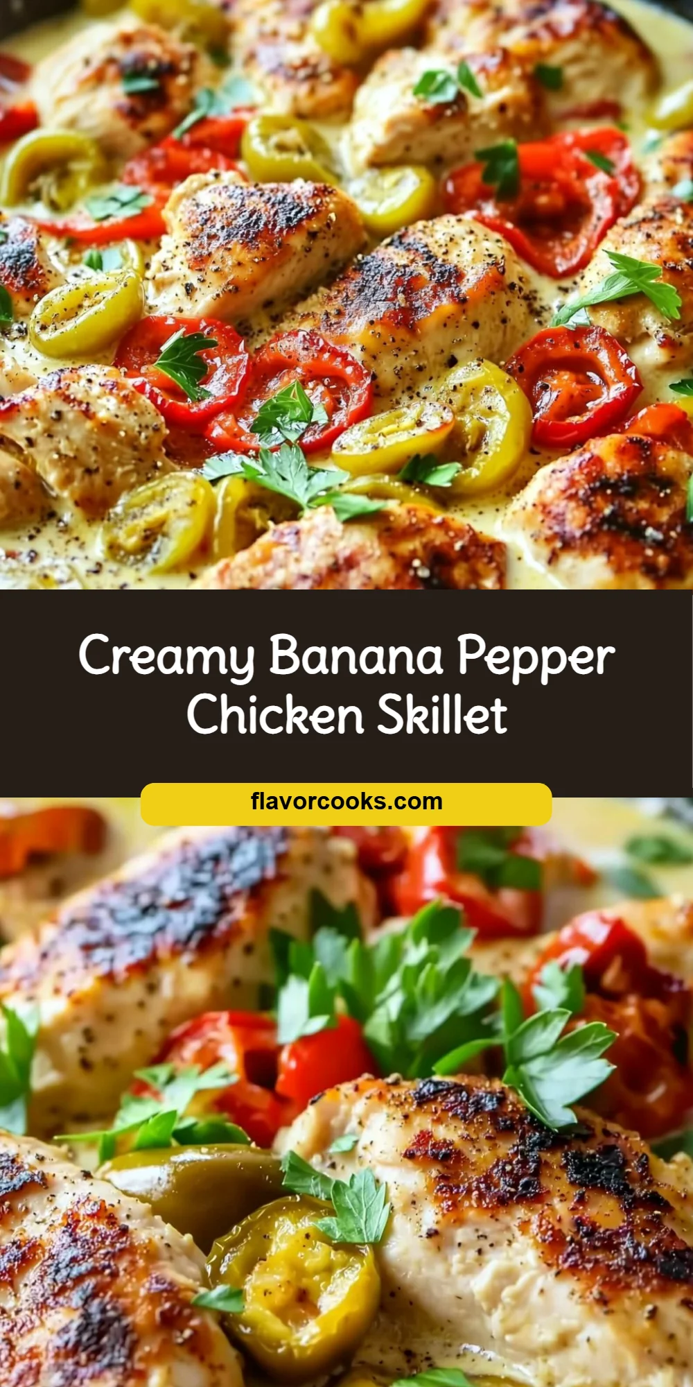 Creamy Banana Pepper Chicken Skillet