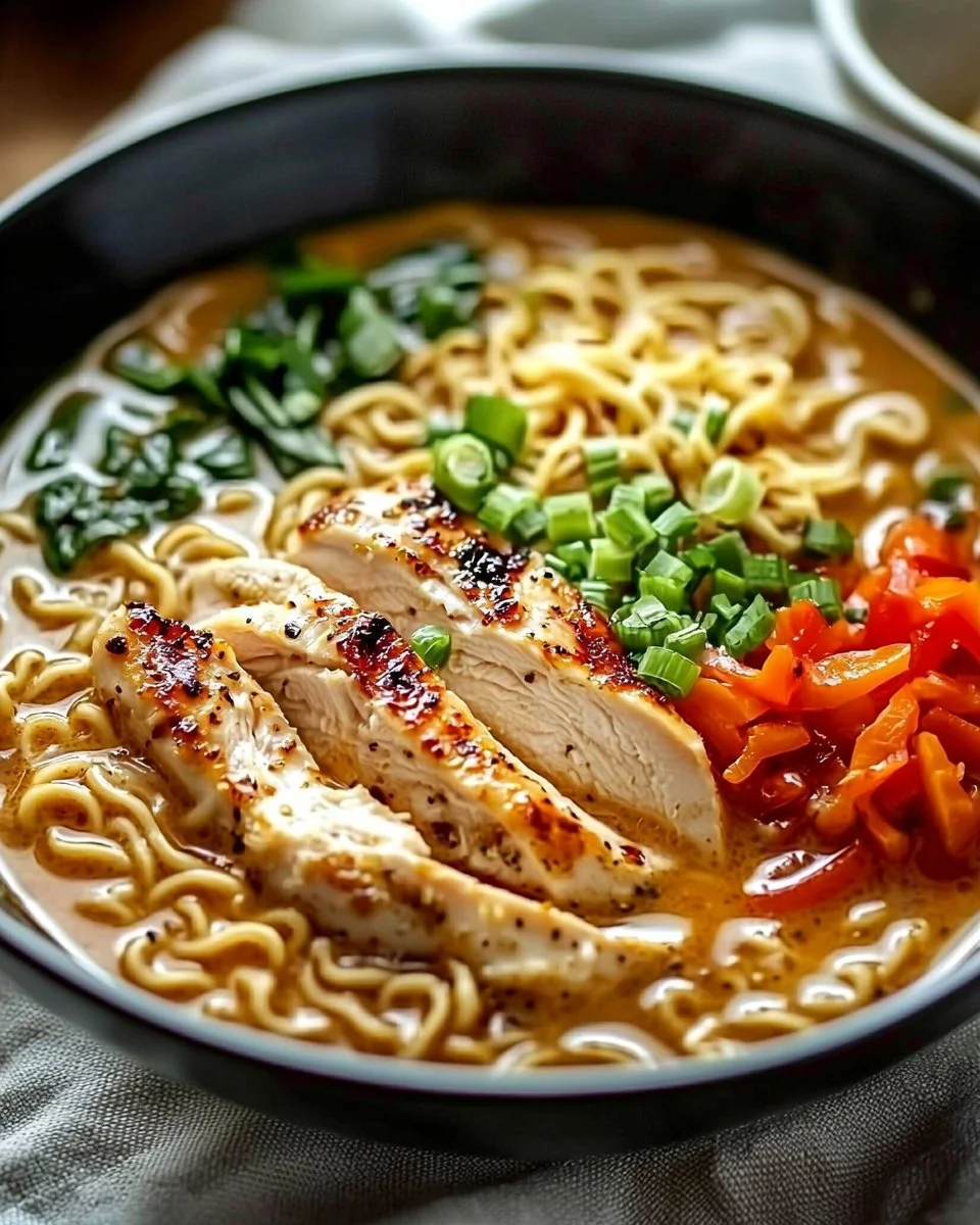 Creamy Garlic Chicken Ramen