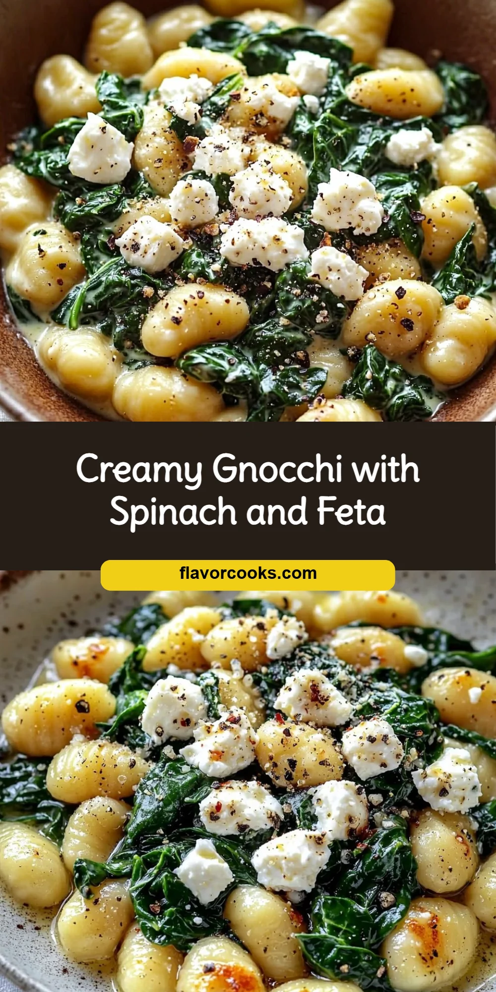 Creamy Gnocchi with Spinach and Feta