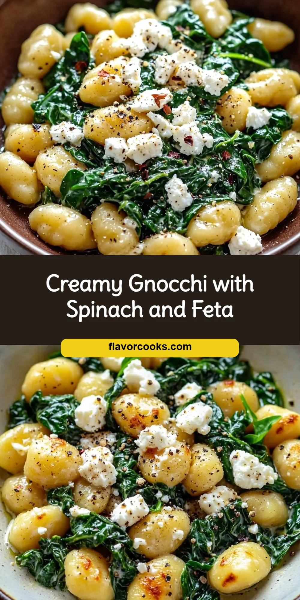 Creamy Gnocchi with Spinach and Feta