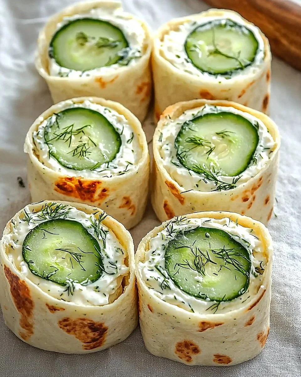 Cucumber and Dill Pinwheels