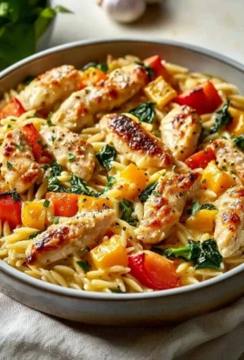 Creamy Boursin orzo bake served in a dish, topped with herbs.